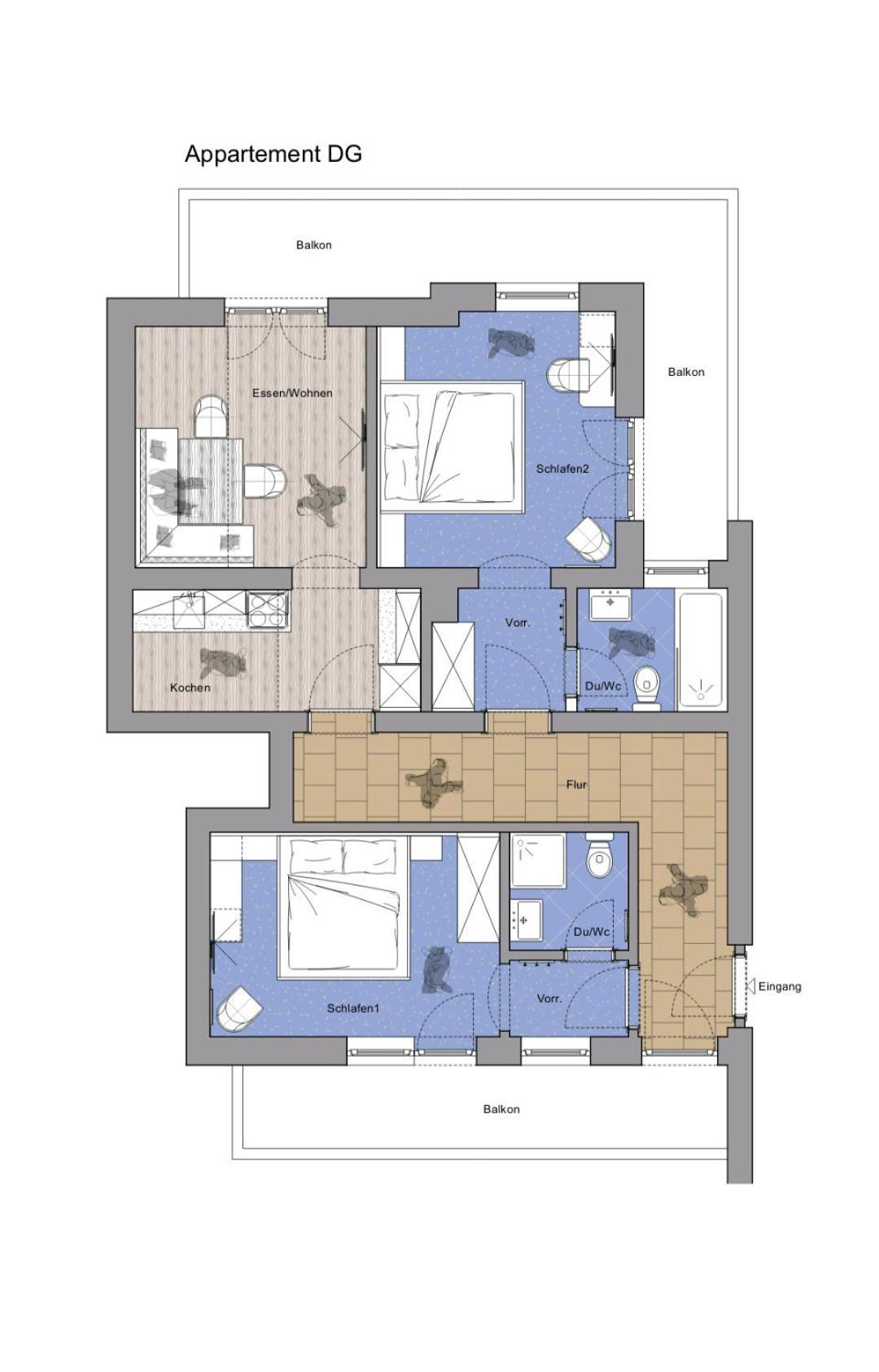 Zeitlos Apartments Gerlos Rom bilde